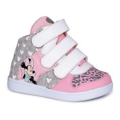 Imagem de Tênis Infantil Feminino Minnie Nº24 Cor Rosa com Cinza - Sugar Shoes