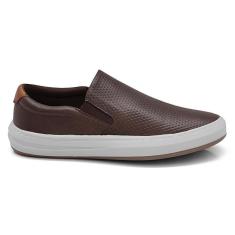 Imagem de Tênis Masculino Casual Slip On Couro Confortável Versátil Lançamento-Masculino