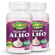 Imagem de Kit 2 Óleo De Alho 350Mg Unilife 100 Cápsulas