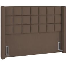 Imagem de Cabeceira Cama Box Queen 160 cm P05 Paris Veludo Marrom - Lyam Decor