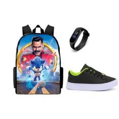 Imagem de Bolsa Casual Masculina Mais Tenis Infantil E Relogio Digital Lançament
