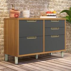 Imagem de Balcão de Cozinha para Pia Imperatriz 1 Porta 4 Gavetas 100% Mdf Freij