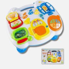 Imagem de Mesa Atividade Para Infantil Educativa Bebê Casinha Luz Som