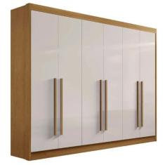 Imagem de Guarda Roupa 6 Portas 100% Mdf New Athos Cinamomo Off White - D Doro