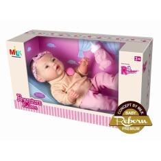 Imagem de Boneca Estilo Reborn Menina Premium Reborn Milk Brinquedos