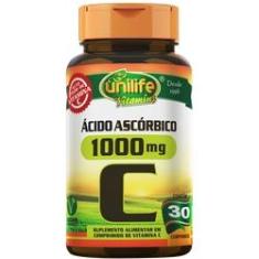 Imagem de Vitamina C Pura Alto Teor 1.000mg 30 Comprimidos Unilife