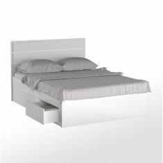 Imagem de Cama De Casal Com Cabeceira 147cm 4 Gavetas Dreams F04 Branco - Mpozen