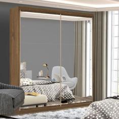 Imagem de Guarda-roupa Solteiro 2 Porta de Correr e 6 Espelhos Mia Freijó