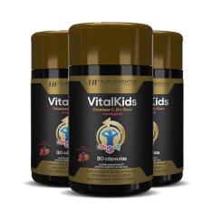 Imagem de 3X Vitalkids Vitamina C D Zinco 30Caps Mastigavel Hf