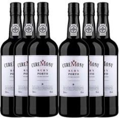 Imagem de Kit 6x Vinho Tinto Português do Porto Ceremony Ruby 750ml