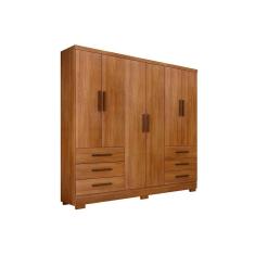 Imagem de Guarda Roupa Casal 4 Portas E 6 Gavetas C Pes Encant Cumaru Novo Horizonte