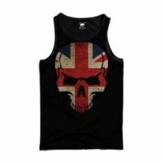 Imagem de Regata Caveira Grã Bretanha England Skull Uk Red