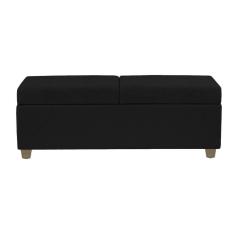 Imagem de Recamier Bau Paris 1,20M Suede Preto - Clique Decor