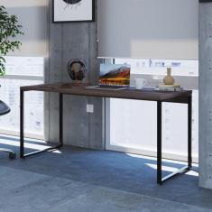 Imagem de Mesa De Escritório Industrial Kuadra 150 Cm - Nogal/Preto