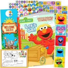 Imagem de Livro De Colorir Elmo Da Vila Sésamo Com Pacote De Adesivos Da Vila -