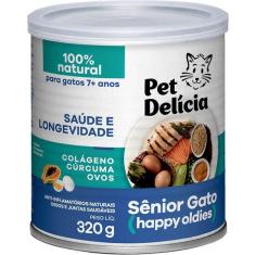 Imagem de Ração Úmida Pet Delícia Sênior Happy Oldies 7+ Para Gatos - 320 G