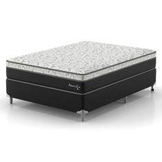 Imagem de Cama Box Casal Amarilis com Colchão D33 Preta e Branca
