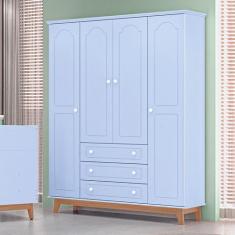 Imagem de Guarda Roupas Infantil Tuboarte Henry 4 Portas E 3 Gavetas 100% Em Mdf