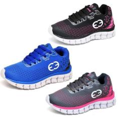 Imagem de Kit 3 Tênis Infantil Feminino Evoltenn Impacto Pink, Pink, 34