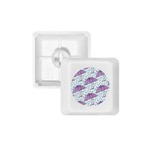 Imagem de Kit de atualização para jogos com teclado mecânico PBT guarda-chuva aquarela roxo