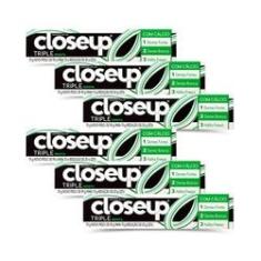 Imagem de Kit 6 Cremes Dental Close Up Triple Menta 70g