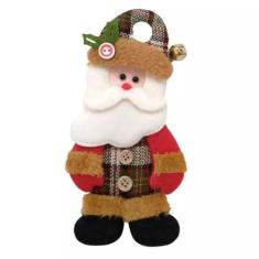 Imagem de Enfeite Árvore Natal Pendente Papai Noel Com Guizo 18cm