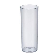 Imagem de Kit 4 Copos Tubo 300 Ml Krystalon Transparente Em Acrílico