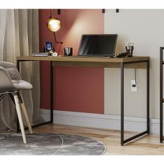Imagem de Mesa De Escritório Industrial 136 Cm - Freijó/