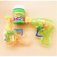 Imagem de Brinquedo Pistóla Transparente Lançador De Água Sabão Bolhas / Lança B