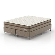 Imagem de Conjunto Cama Box Queen Dublin 158x198x61cm Montreal Marrom