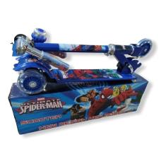 Imagem de Patinete Infantil Metal Homem Aranha 3 Rodas C/ Led - Buzina