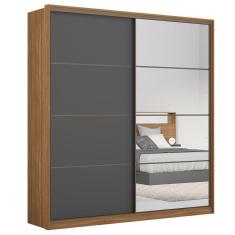 Imagem de Guarda Roupa Casal Belga Amêndola Touch Grafito Flex D23001K