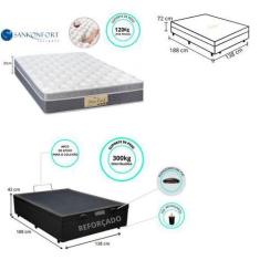 Imagem de Conjunto Cama Box Baú Casal + Colchão Sankonfort Sleep Fresh Molas Ens