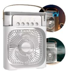 Imagem de Ventilador De Mesa Portátil Branco E Compacto