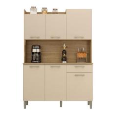 Imagem de Armário para Cozinha com 6 Portas Bolonha Freijó Vanila - CasaH