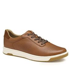 Imagem de Johnston & Murphy Daxton U-Throat Tênis masculino de caminhada, sapatos casuais masculinos, tênis casuais, palmilha acolchoada TRUFOAM e sola de borracha, Bronze de grão integral, 41
