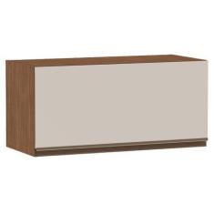 Imagem de Armário Aéreo Cozinha 1 Porta Ebano Fosco/Off White Fosco 1302m - Geni