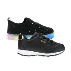 Imagem de Tênis Led Infantil Feminino Menina - KIT 2 PARES Tam 20 ao 34-Feminino