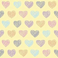 Imagem de Papel de Parede Corações Clean