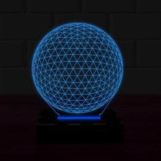 Imagem de Luminária Led 3D Globo Esfera Abajur 3