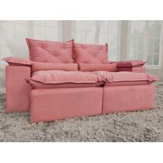 Imagem de Sofá Retrátil Reclinável Athenas 2m Rosa
