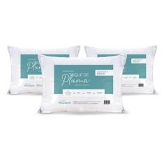 Imagem de Travesseiro Toque de Pluma Pena Percal 180 Fios 50x70cm Lavável, Antiá