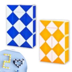 Imagem de Brinquedo Educativo Kit 2 Cubo Mágico Snake Várias Formas - Europio