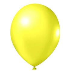 Imagem de Balão de Látex Neon Amarelo - 9 Polegadas - 25 Unidades