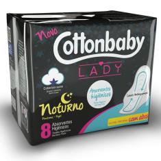 Imagem de Absorvente Higiênico Cottonbaby Lady Suave Noturno Com Abas 8 Unidades