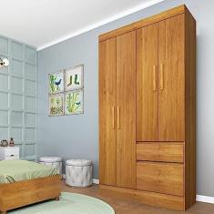 Imagem de Guarda Roupa Infantil 4 Portas 2 Gavetas Oregon Tcil Móveis Cinamomo