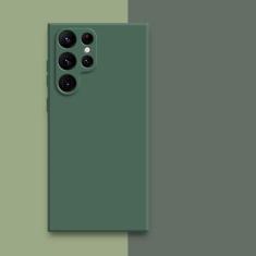 Imagem de Capa quadrada de silicone líquido para Samsung Galaxy S23 Ultra S22 Plus S21 FE S20 Note 20 10 Capa protetora de tecido macio para telefone Back Cove, verde escuro, para Samsung S20