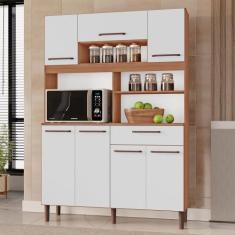 Imagem de Armário de Cozinha Icaraí 100% MDF Tuboarte 7 Portas e 1 Gaveta, Freij