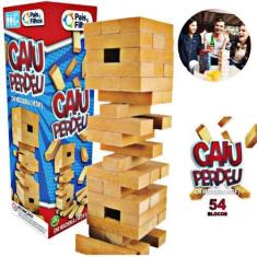 Imagem de Jogo Educativo Caiu Perdeu Jenga Tabuleiro Infantis Familia - Pais & F
