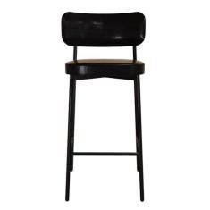 Imagem de Banqueta Alloa Fixa com 4 Pés 50 X 44,7 X 163,5cm com 1 Unidade Preto Epoxi